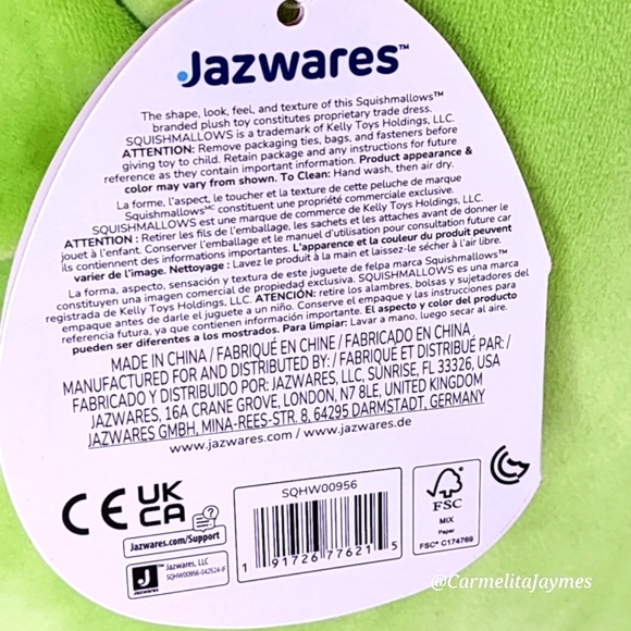 🎃 LEAP 🦇 FTM Lime Green & Black Bat Halloween 2024 Original Squishmallow ☆ NWT - Picture 8 of 8